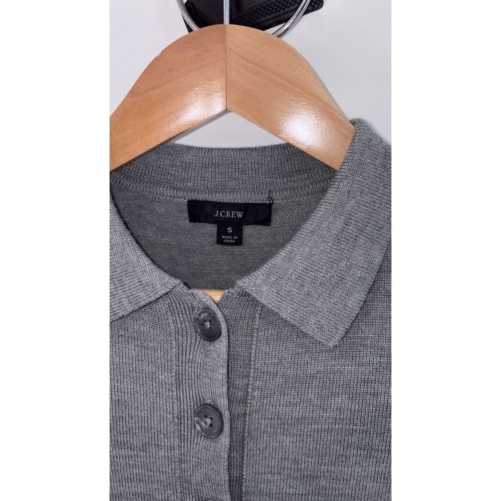 J Crew Collared Merino Wool Sweater Dress Midi Preppy Capsule Small - Picture 5 of 7